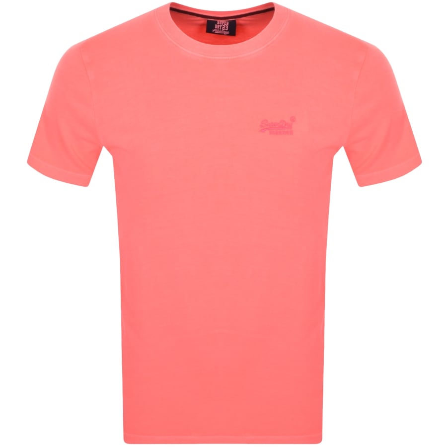 Superdry Essential Logo Neon T Shirt Pink